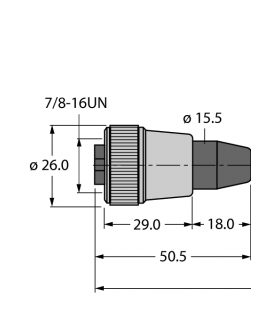PROFIBUS-DP power cable RKM52-8M