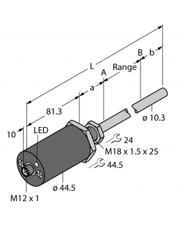 Pressure-Resistant Linear Position Sensor LTX475M-F10-LI0-X3-H1151
