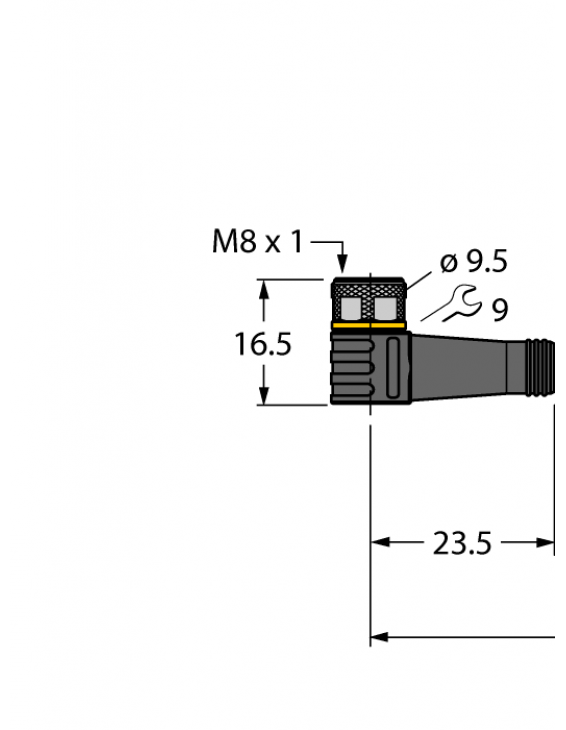 Actuator, Sensor and Supply Cable, PUR PKW4M-16/TXL