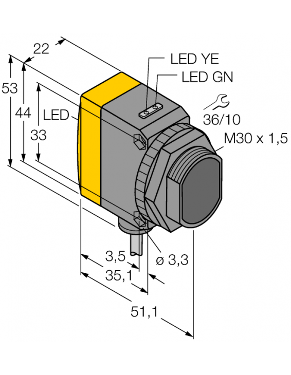 Photoelectric Sensor QS30RXH2OU W/30
