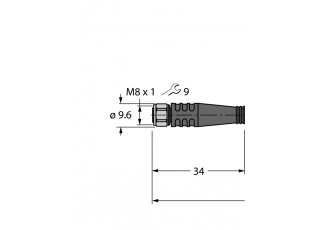 Actuator and Sensor Cable, PVC PKGV3M-5/TEG