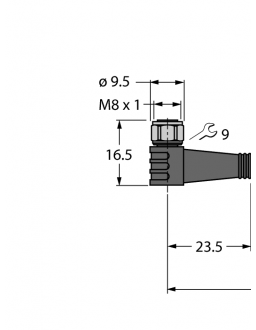 Actuator And Sensor Cable, PP-EPDM PKWV4M-20-PKWV4M/TFW