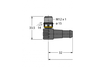 Actuator and Sensor Cable, PVC WSC5T-2/TEL