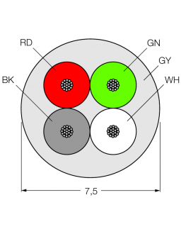 Power Supply Cable, PUR Cable-DN-43-100M